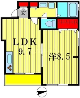 サンライズヤマト【2階】の間取り