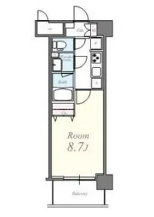 ル マノアール 0802a【8階】の間取り