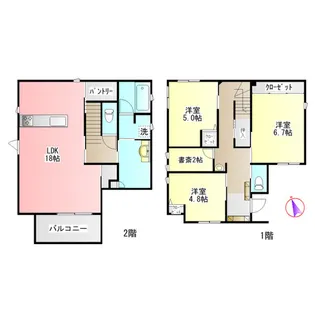 岐阜県岐阜市加納大黒町1【一戸建】の間取り