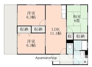 グリーンリバー21【1階】の間取り