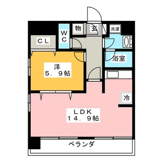 CASA ESTATE【8階】の間取り