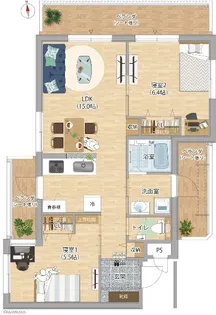 Bayside Luna【2階】の間取り