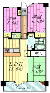 コスモ葛西臨海公園ロイヤルコート【5階】の間取り