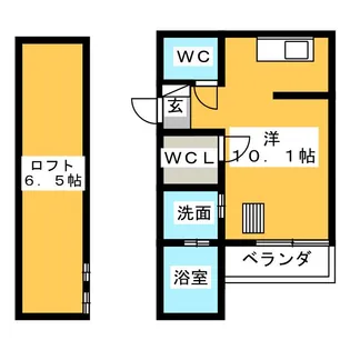 エルフパパ小本【2階】の間取り