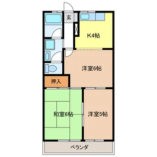岐阜県岐阜市須賀4【マンション】の間取り