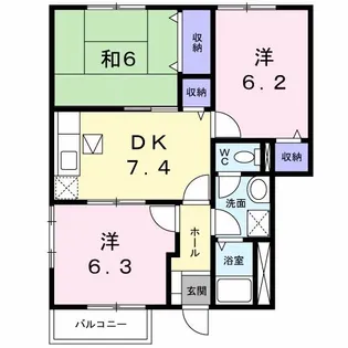 コモドカーサ【1階】の間取り