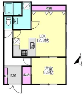 東京都目黒区目黒4【アパート】の間取り