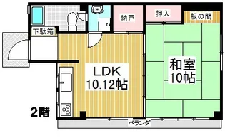 湯河原ビル2号棟【2階】の間取り