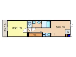 グレース西ノ京【3階】の間取り