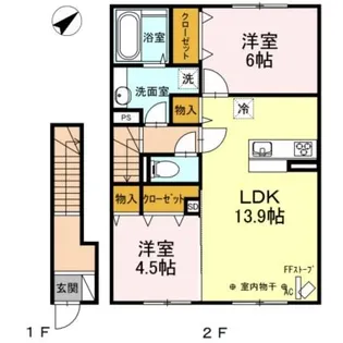 ミキ・K・ハウスIII【2階】の間取り