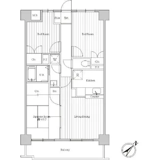 ソレイユ溝の口【3階】の間取り