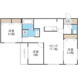 NORTH SEA ROAD【3階】の間取り