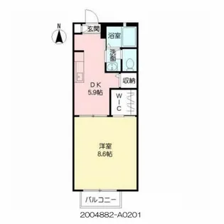 Fコート萩原【2階】の間取り