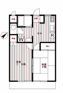 ハーモニー小机【1階】の間取り
