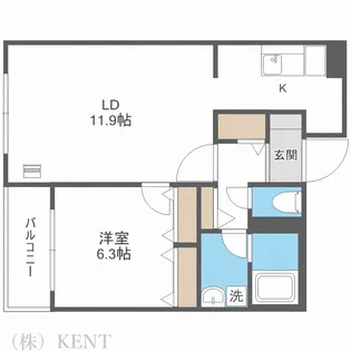 ルーデンスプレイス発寒【3階】の間取り