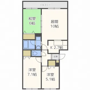 コスモA棟【3階】の間取り