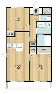 ベレオ南海神(4045430)【3階】の間取り