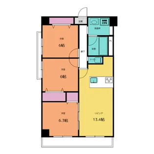 イーダッシュ中田【8階】の間取り