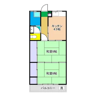 北村第2マンション【1階】の間取り
