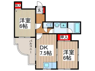 エスポワ-ル並木【6階】の間取り