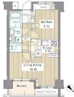 リベルテ月島【7階】の間取り