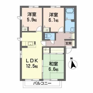 グランドステージ ヒロ【2階】の間取り
