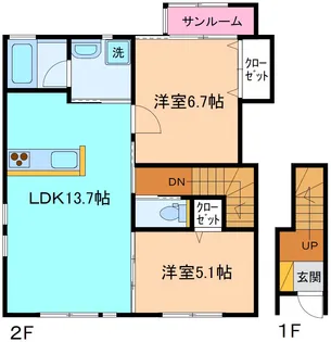 Jin A棟【2階】の間取り