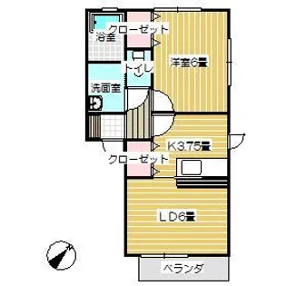 スペース鑓水L棟【2階】の間取り