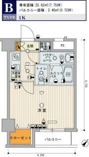 スカイコートヌーベル入谷第2【4階】の間取り
