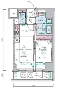 リヴシティ横濱関内弐番館【7階】の間取り