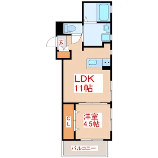 プルメリアパーク【3階】の間取り