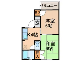 水南ハイツ【1階】の間取り