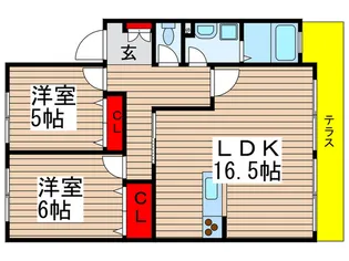 メゾン エムロ-ド【1階】の間取り