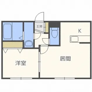 リベルティ平岸【2階】の間取り