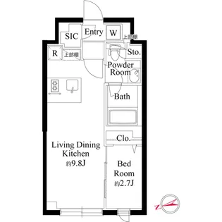 ラ・ペルラ下北沢【3階】の間取り
