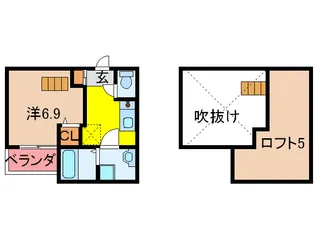 シュプリ-ム香椎【2階】の間取り