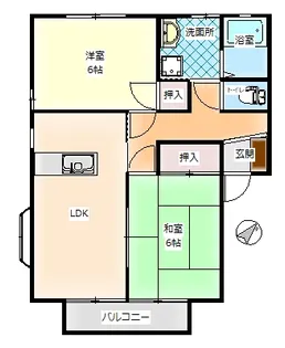 ファミールあいお A【1階】の間取り