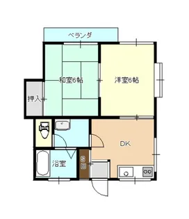 第2高根コーポ【1階】の間取り
