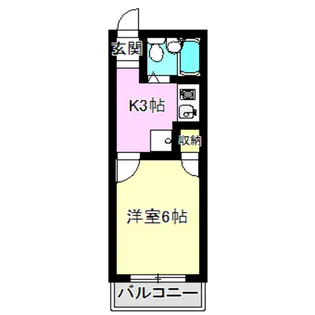シティーパレスカメリア I【1階】の間取り