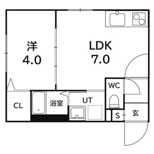 ラフィーネ発寒南II【4階】の間取り