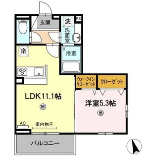 アヴァンティ矢賀【3階】の間取り