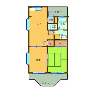 ライブタウンパレス【2階】の間取り