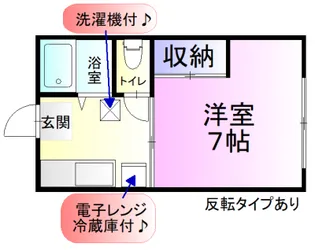 TKハイツB棟【1階】の間取り