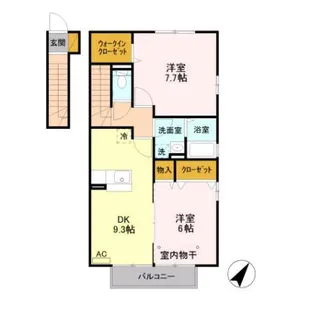 ローズコート西三島D【2階】の間取り