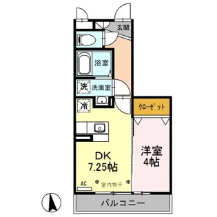 D-ROOM ロックパイン B【3階】の間取り