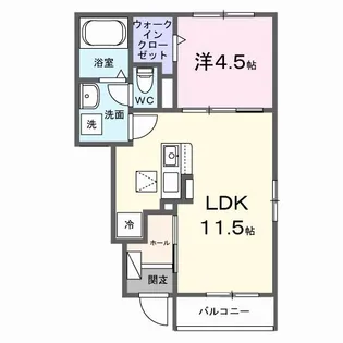 フリーデ プロムナード【1階】の間取り