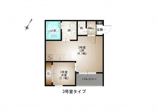 REGALEST 牛田旭【3階】の間取り