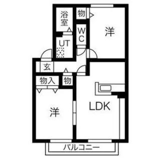 ファミール田井城【2階】の間取り