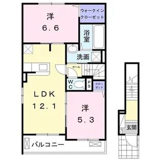 ラ リベルテ I【2階】の間取り