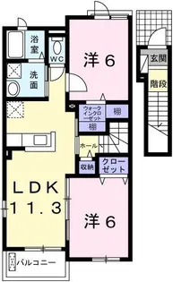 アンジュ エールI【2階】の間取り